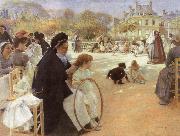 Albert Edelfelt In the Luxembourg Garden oil painting picture wholesale